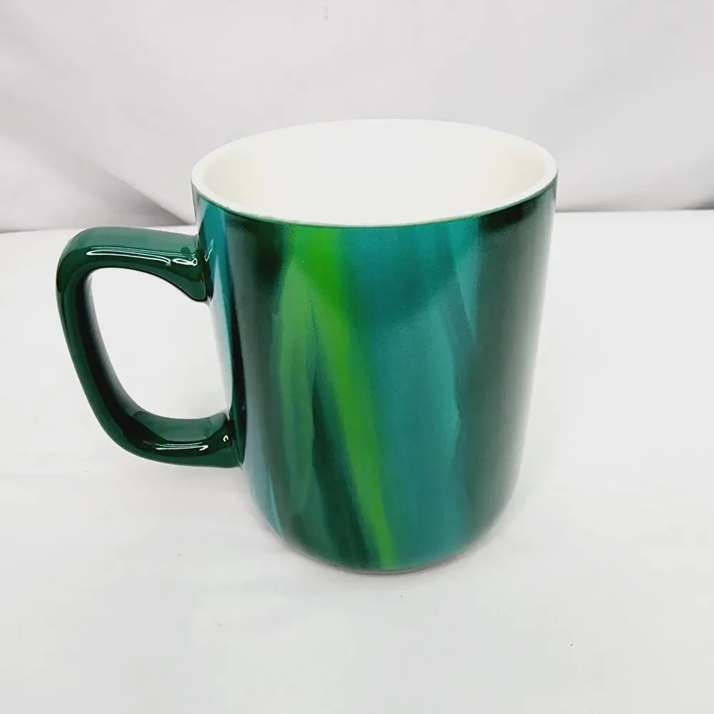 Starbucks 2022 Multi Colored Marbled Green Mug 15 Fl oz Coffee Cup Collectible